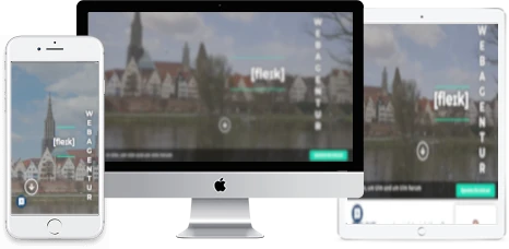 modernes und responsives Webdesign der Webagentur - [fleɪk] in Ulm